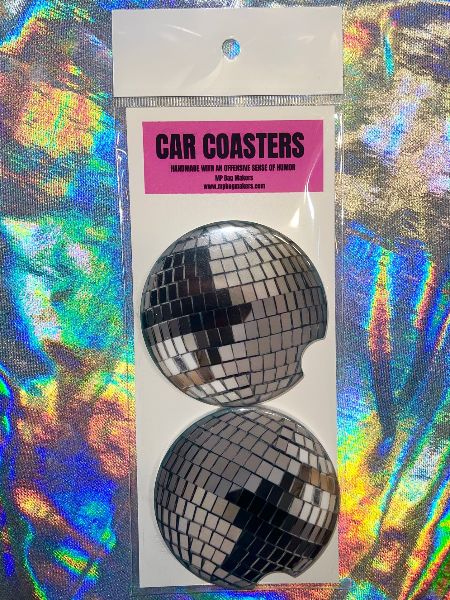Disco Ball Car Coasters