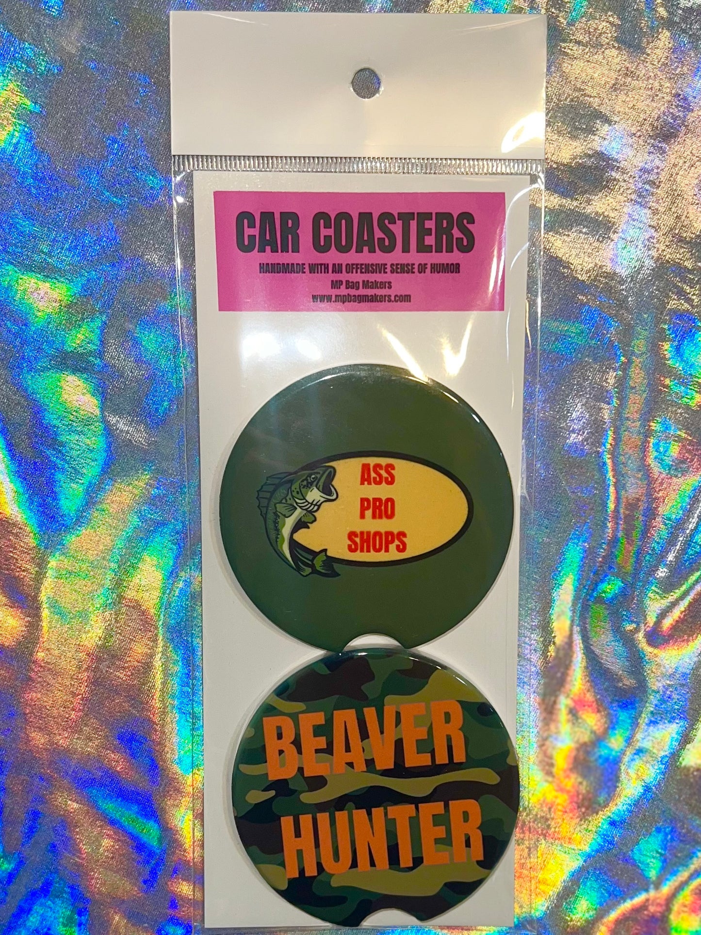 Beaver Hunter Funny Parody Car Coasters