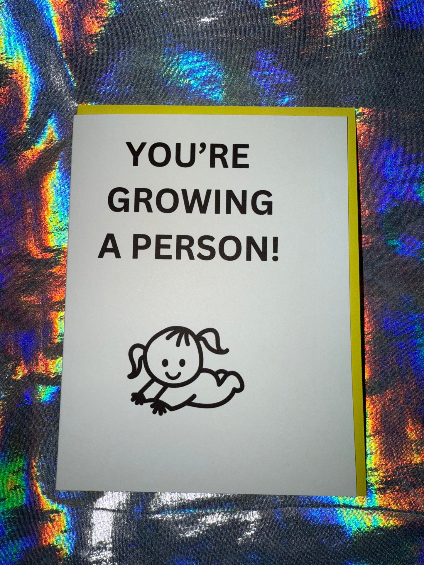 You're Growing a Person New Baby Greeting Card