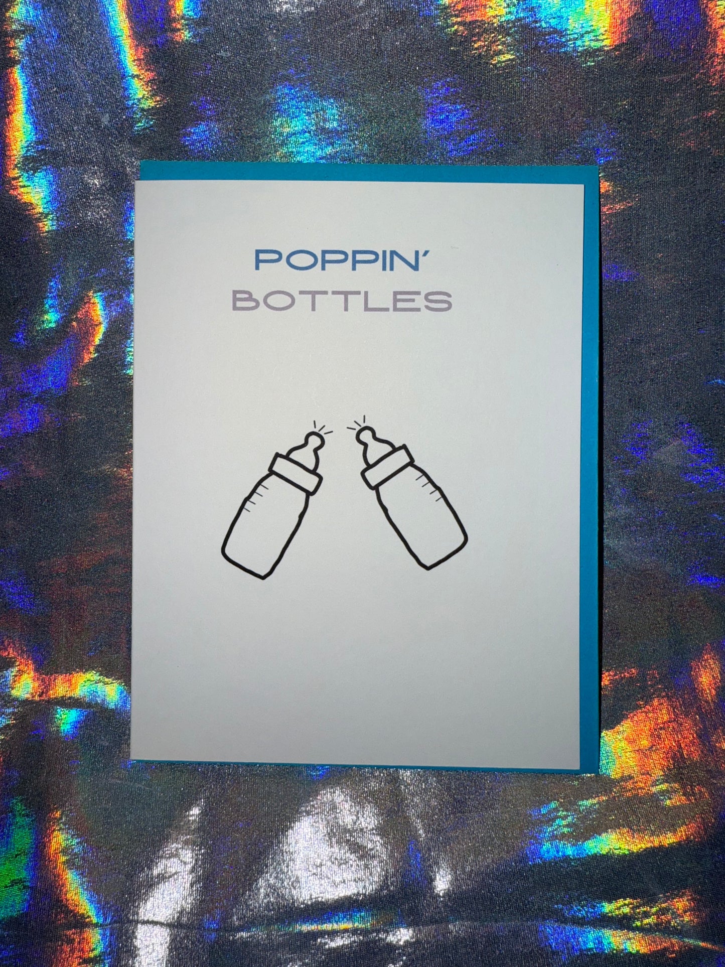 Poppin' Bottles New Baby Greeting Card