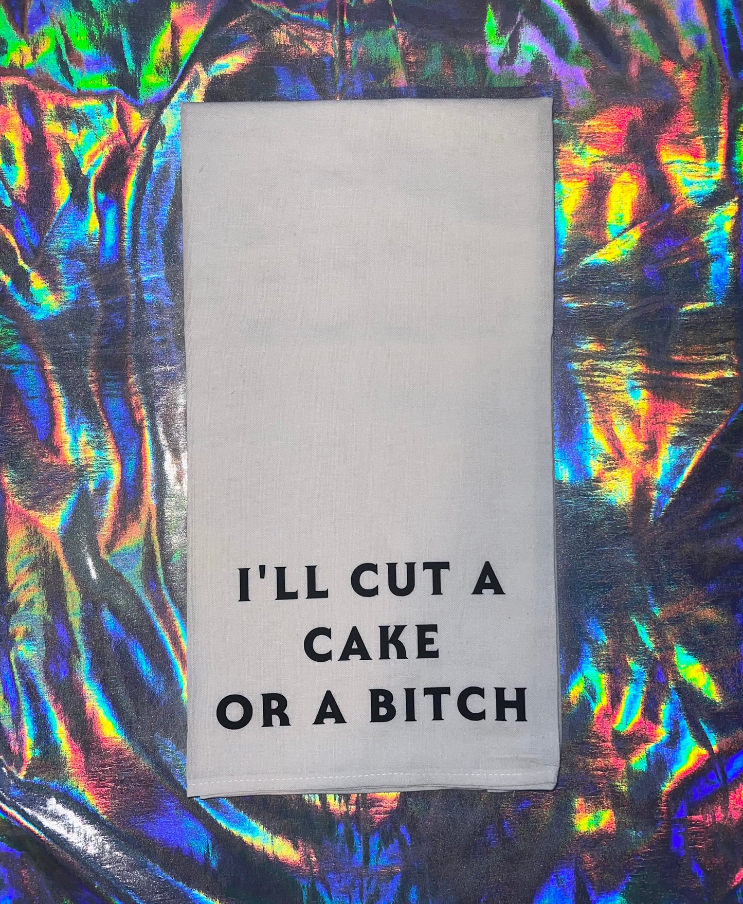 I'll Cut a Cake Dish Towel