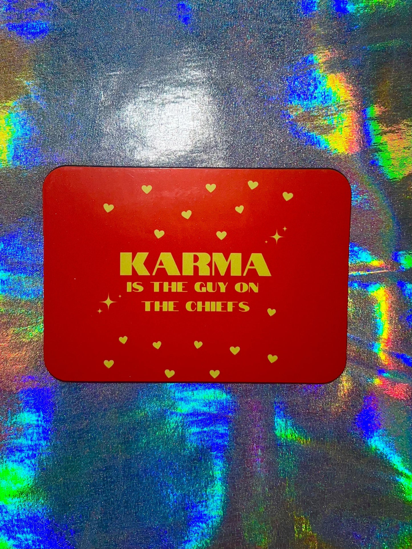 Karma Is The Guy On The Chiefs Fridge Magnet for Swifties