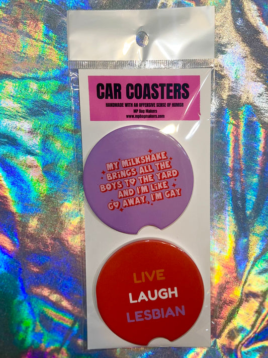 My Milkshake Brings Funny Car Coasters
