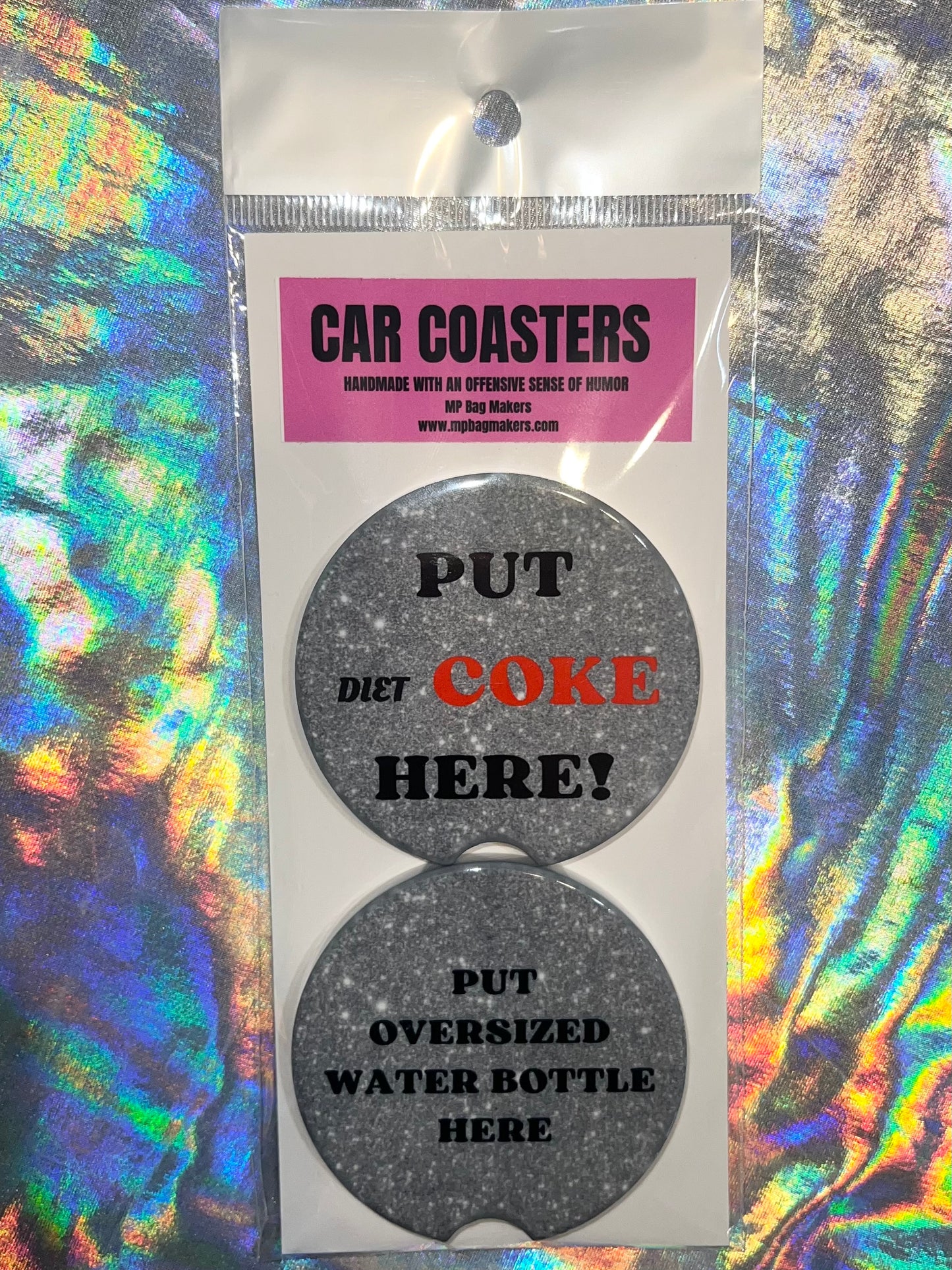 Place Diet Coke Here Funny Car Coasters