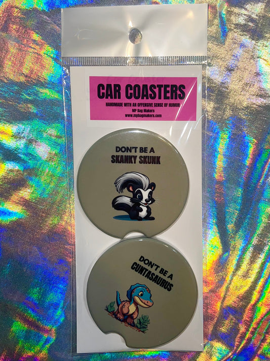 Don't Be A Skanky Skunk Funny Car Coasters