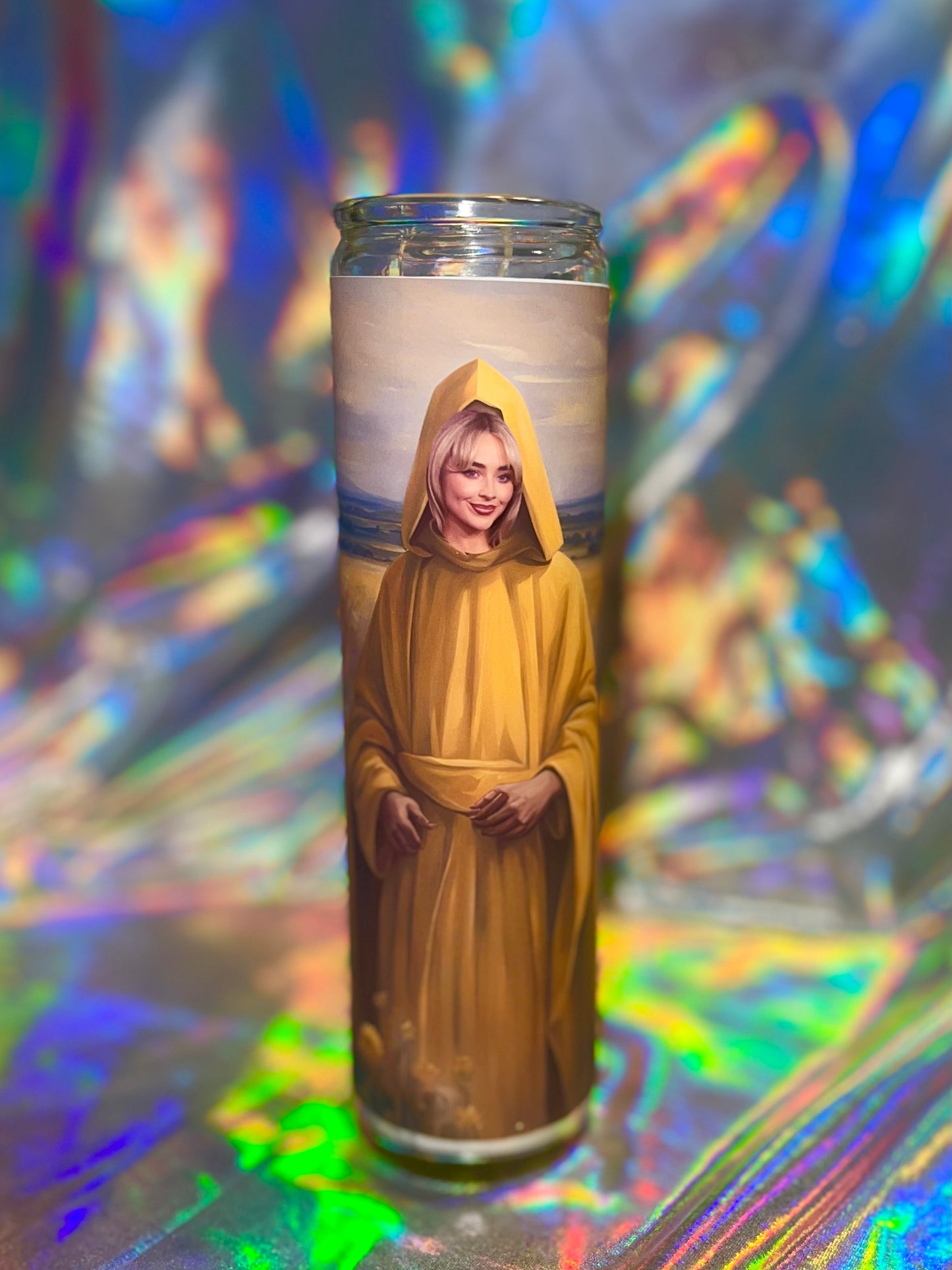 Sabrina Carpenter Parody Prayer Candle
