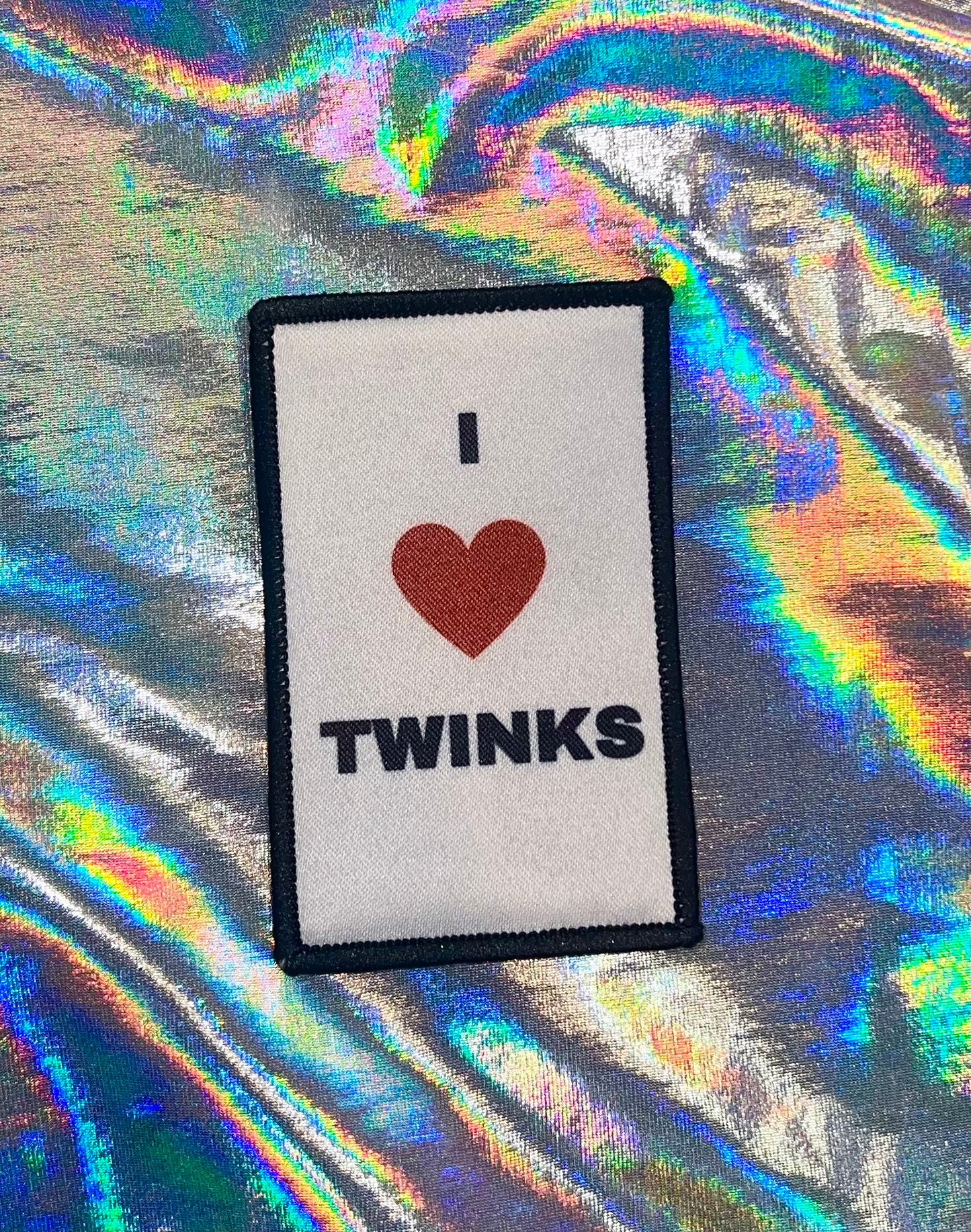 I Love Twinks Iron On Patch