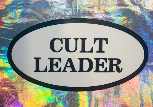 Cult Leader Oval Sticker
