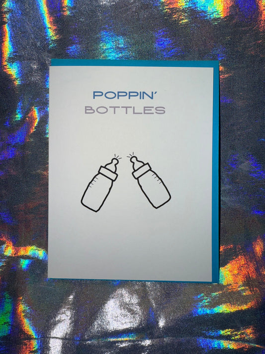 Poppin' Bottles New Baby Greeting Card
