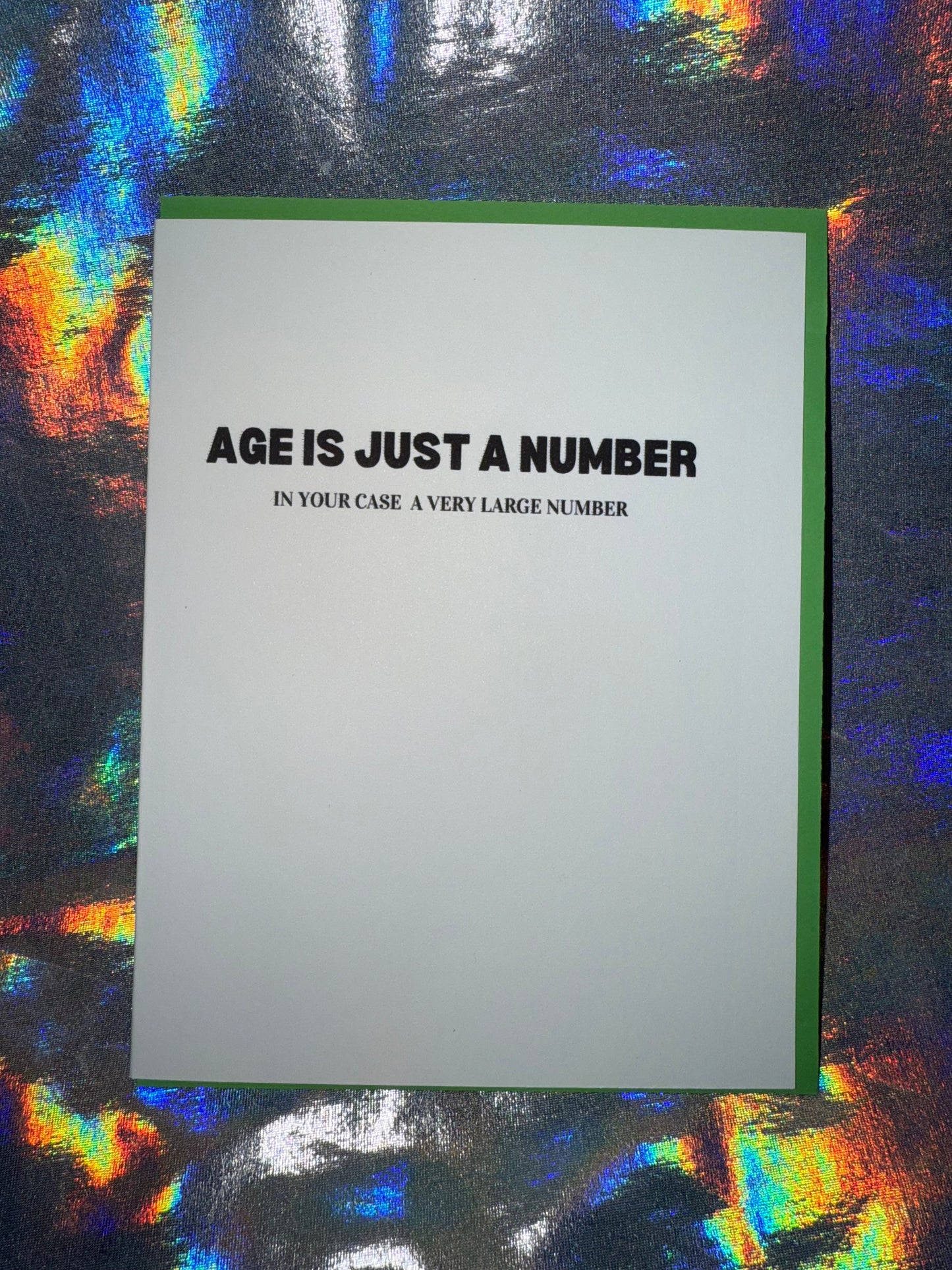 Age is Just a Number Birthday Card