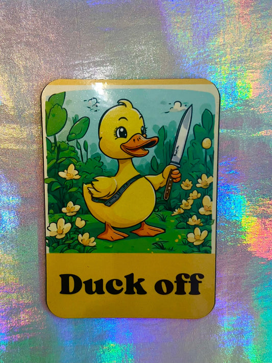 Duck Off Funny Animal Themed Fridge Magnet