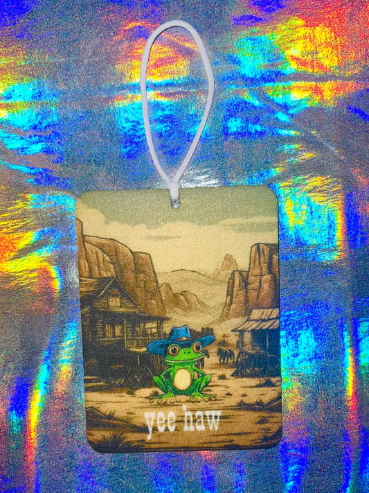 Cowboy Wild West Frog Funny Car Air Freshener